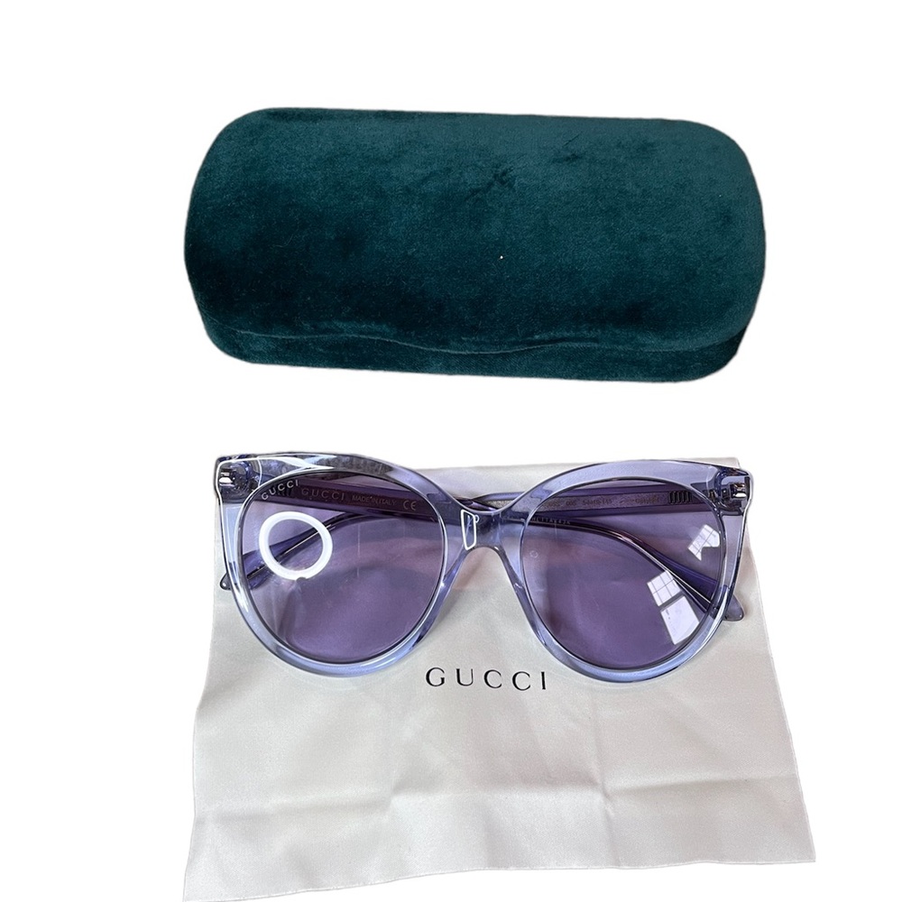 Gucci | light blue transparent cat eye sunglasses